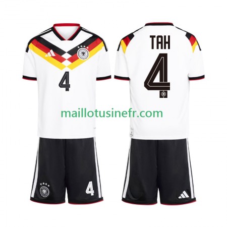 Maillot de Foot Allemagne Jonathan Tah 4 World Cup Domicile 2026 - Enfant Maillot de Foot Allemagne Jonathan Tah 4 World Cup Domicile 2026 - Enfant